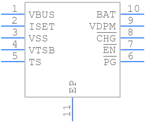 BQ24210DQCR - Texas Instruments - PCB symbol