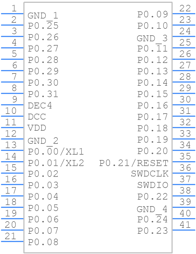 MDBT42Q-512K - Raytac - PCB symbol