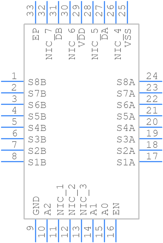 ADG1207YCPZ-REEL7 - Analog Devices - PCB symbol