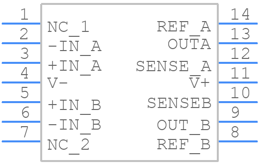 INA2134UA/2K5G4 - Texas Instruments - PCB symbol