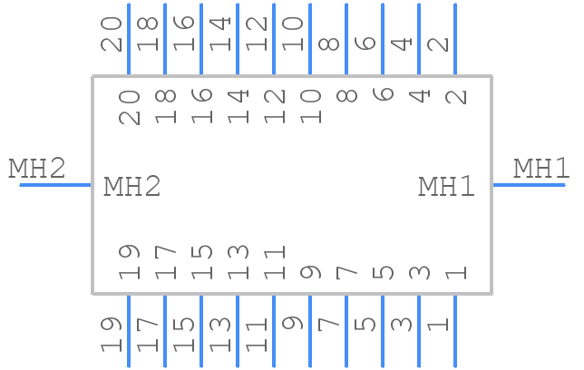 PS-20PE-D4LT2-M1E - JAE - PCB symbol
