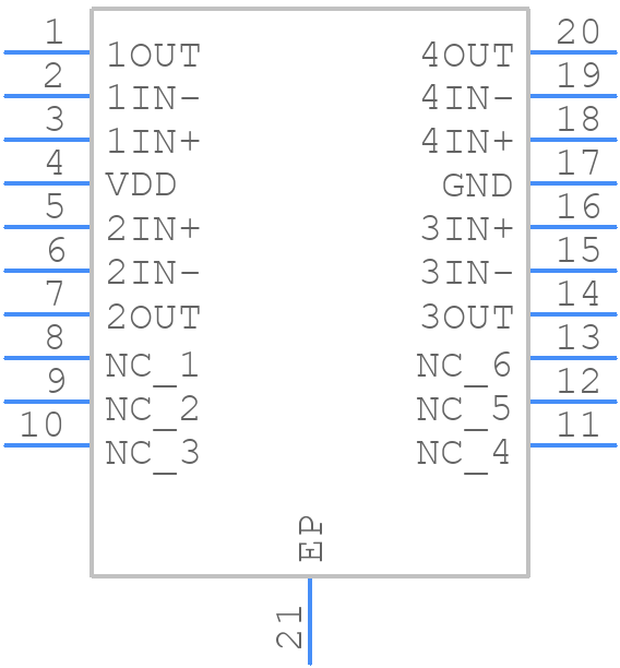 TLC074IPWP - Texas Instruments - PCB symbol