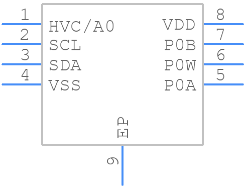 MCP4561T-502E/MF - Microchip - PCB symbol