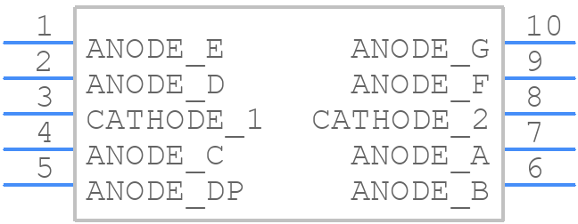 HDSP-H153 - Avago Technologies - PCB symbol