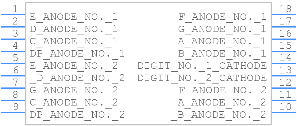 HDSP-5523 - Avago Technologies - PCB symbol
