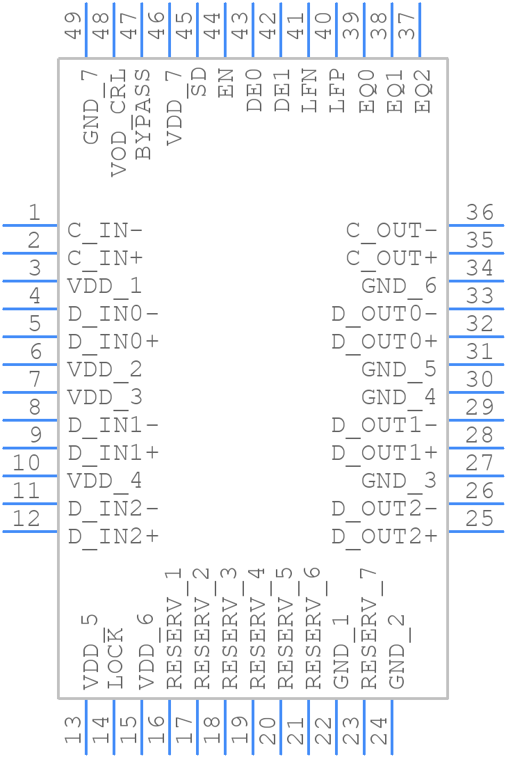 DS22EV5110SQ/NOPB - Texas Instruments - PCB symbol