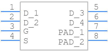 SSM6J501NU,LF - Toshiba - PCB symbol