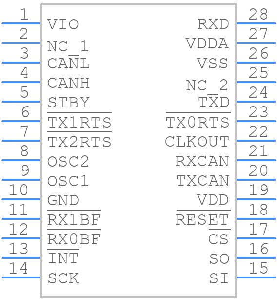 MCP25625T-E/SS - Microchip - PCB symbol
