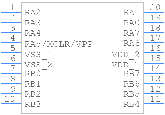 PIC16F1826-E/SS - Microchip - PCB symbol