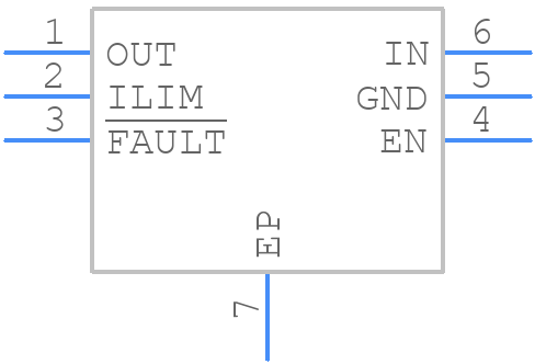 TPS2552DRVT-1 - Texas Instruments - PCB symbol