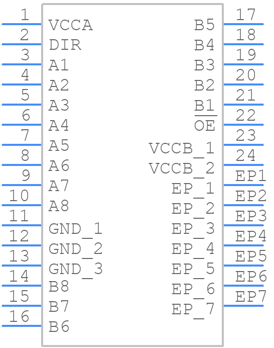 CLVC8T245MRHLTEP - Texas Instruments - PCB symbol