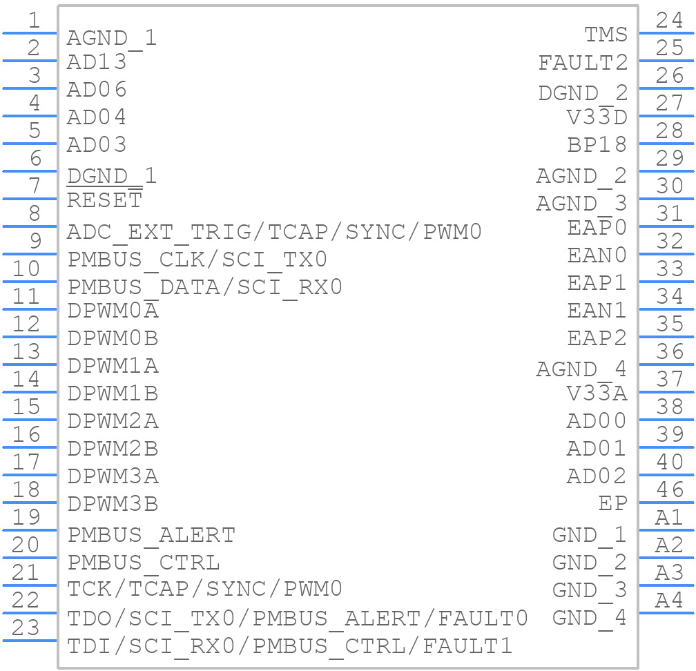 UCD3138RJAT - Texas Instruments - PCB symbol