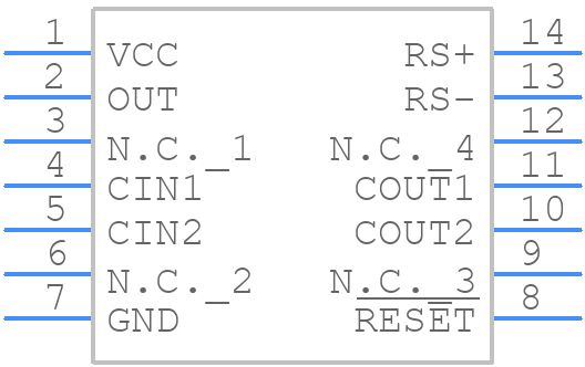 MAX4374TESD+T - Analog Devices - PCB symbol
