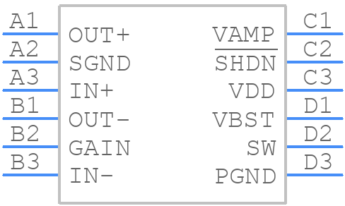 LM48580TL/NOPB - Texas Instruments - PCB symbol
