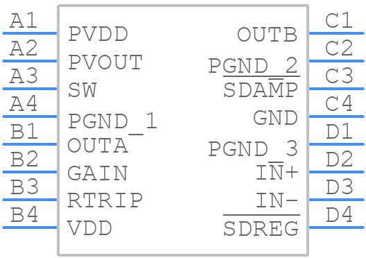 LM48512TL/NOPB - Texas Instruments - PCB symbol