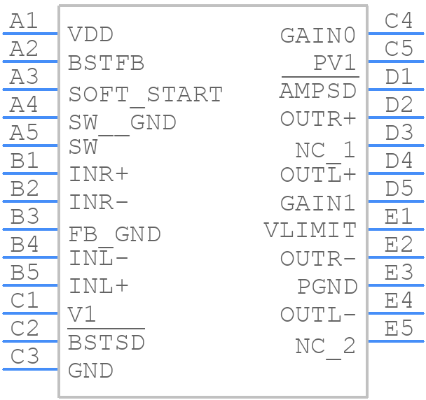 LM48520TL/NOPB - Texas Instruments - PCB symbol