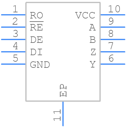 LTC2852CDD#PBF - Analog Devices - PCB symbol