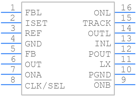 MAX1765EEE+T - Analog Devices - PCB symbol