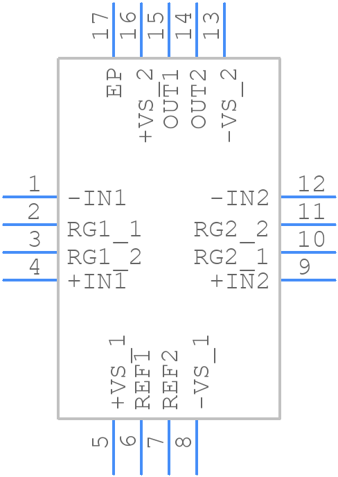 AD8224BCPZ-WP - Analog Devices - PCB symbol
