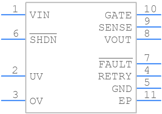 LTC4368CDD-1#PBF - Analog Devices - PCB symbol