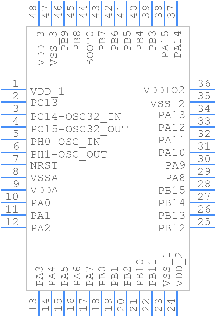 STM32L051C6T6TR - STMicroelectronics - PCB symbol