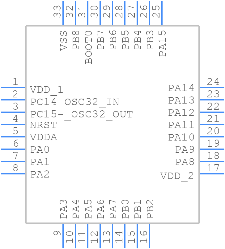 STM32L051K8U7 - STMicroelectronics - PCB symbol