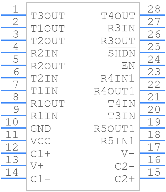 ADM213EARS-REEL - Analog Devices - PCB symbol