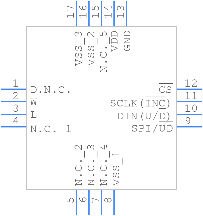 MAX5484ETE+ - Analog Devices - PCB symbol