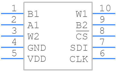 AD5162BRMZ50-RL7 - Analog Devices - PCB symbol
