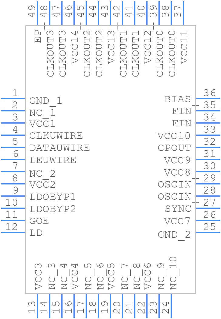 LMK02002ISQ/NOPB - Texas Instruments - PCB symbol