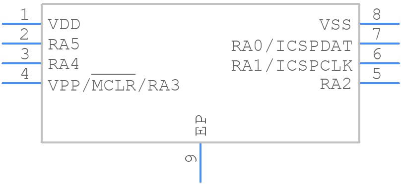PIC16LF18313-E/RF - Microchip - PCB symbol