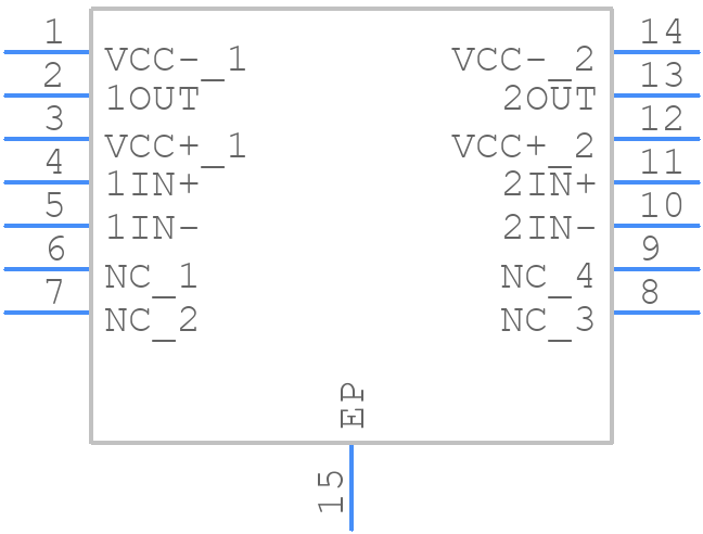 THS6022IPWPR - Texas Instruments - PCB symbol