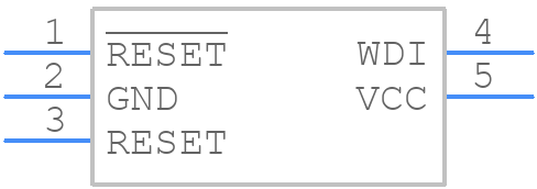 MAX824TEUK+T - Analog Devices - PCB symbol