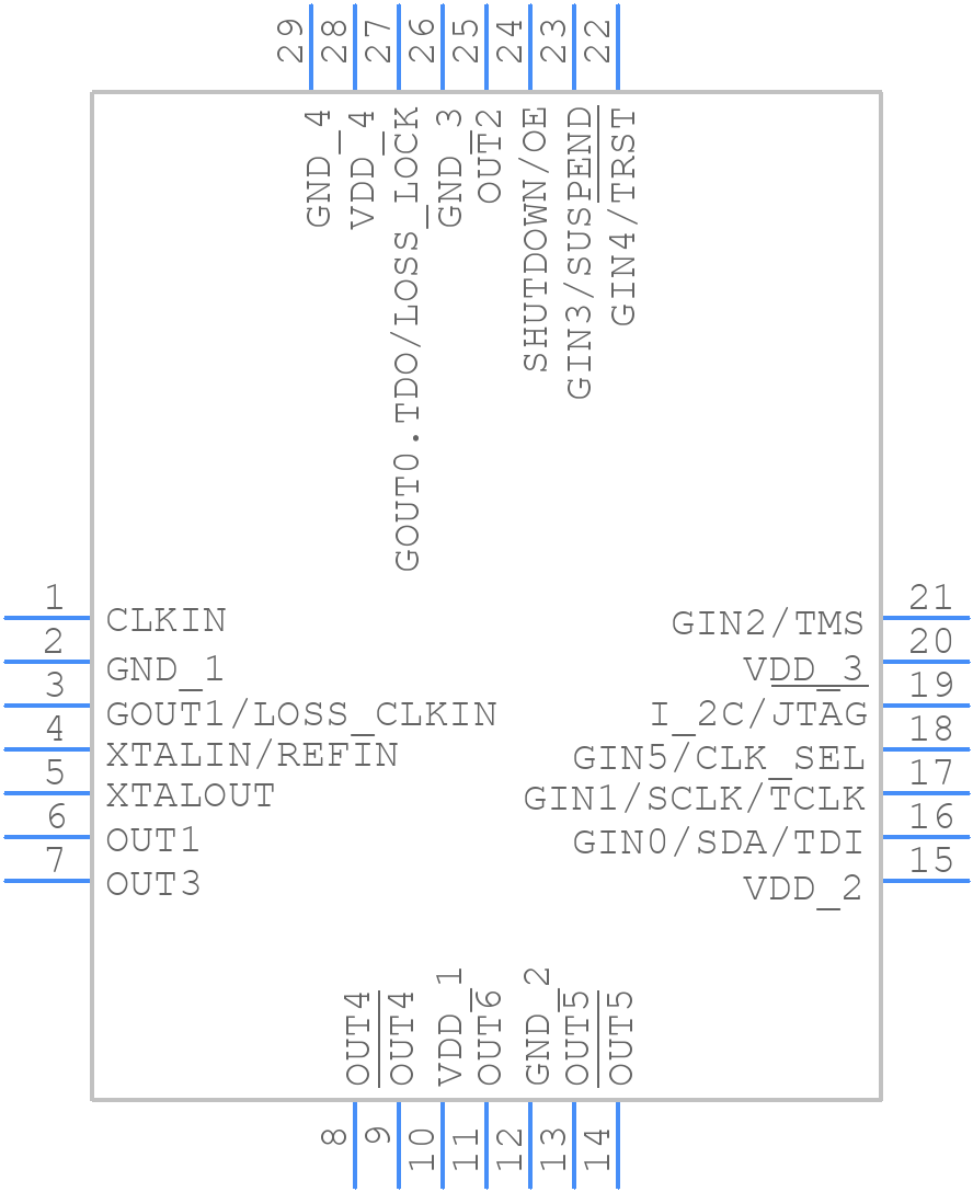 5V9885TNLGI - Renesas Electronics - PCB symbol