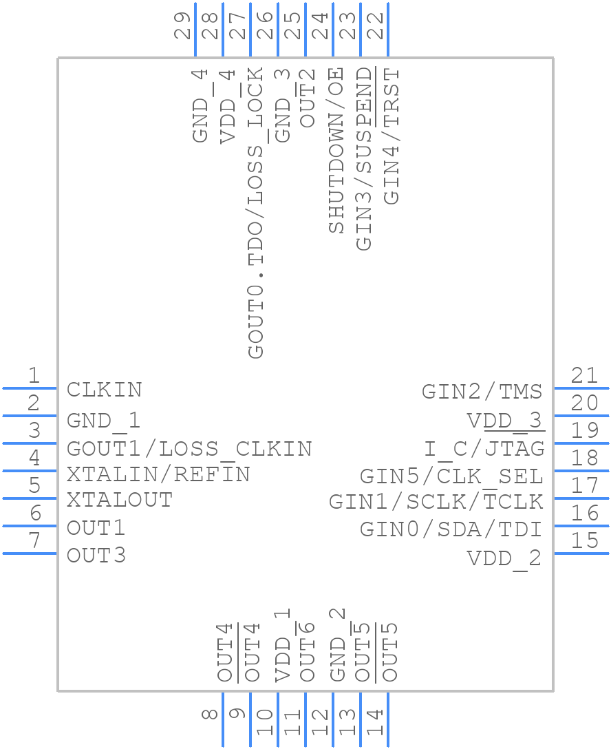 5V9885TNLGI8 - Renesas Electronics - PCB symbol