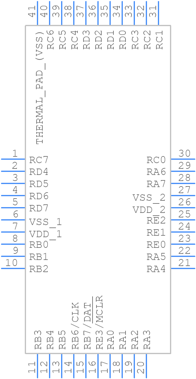 PIC16F15376-I/ML - Microchip - PCB symbol