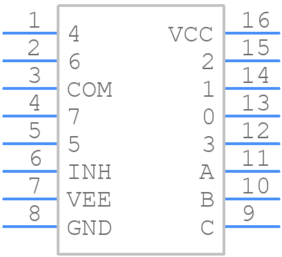 TC74HC4051AF(EL,F) - Toshiba - PCB symbol