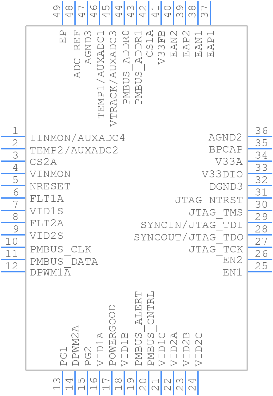UCD9222WRGZREP - Texas Instruments - PCB symbol