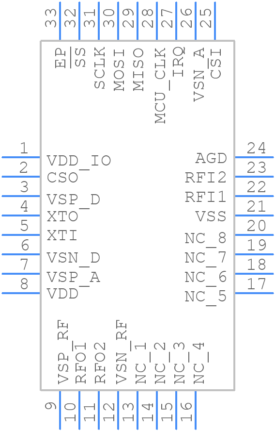 ST25R3915-AQFT - STMicroelectronics - PCB symbol