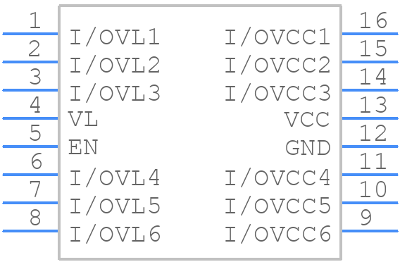 MAX13003EEUE+ - Analog Devices - PCB symbol