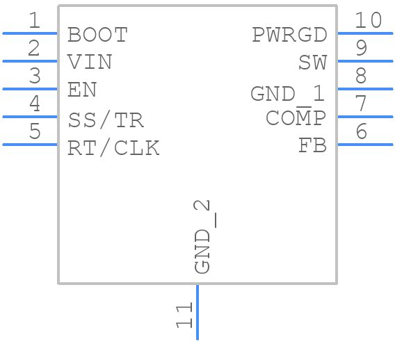 TPS54361DPRT - Texas Instruments - PCB symbol