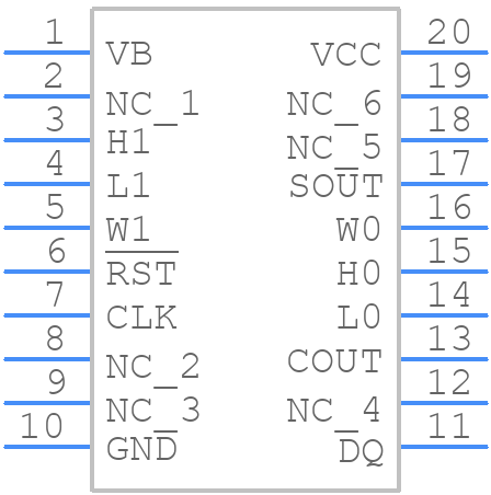DS1267BE-050+ - Analog Devices - PCB symbol