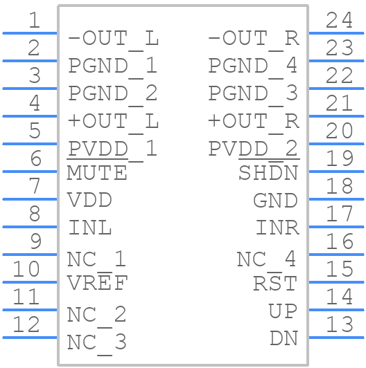 PAM8803NHR - Diodes Incorporated - PCB symbol