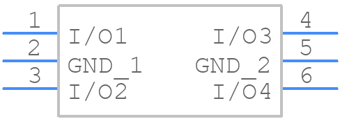 ESDA6V1P6 - STMicroelectronics - PCB symbol