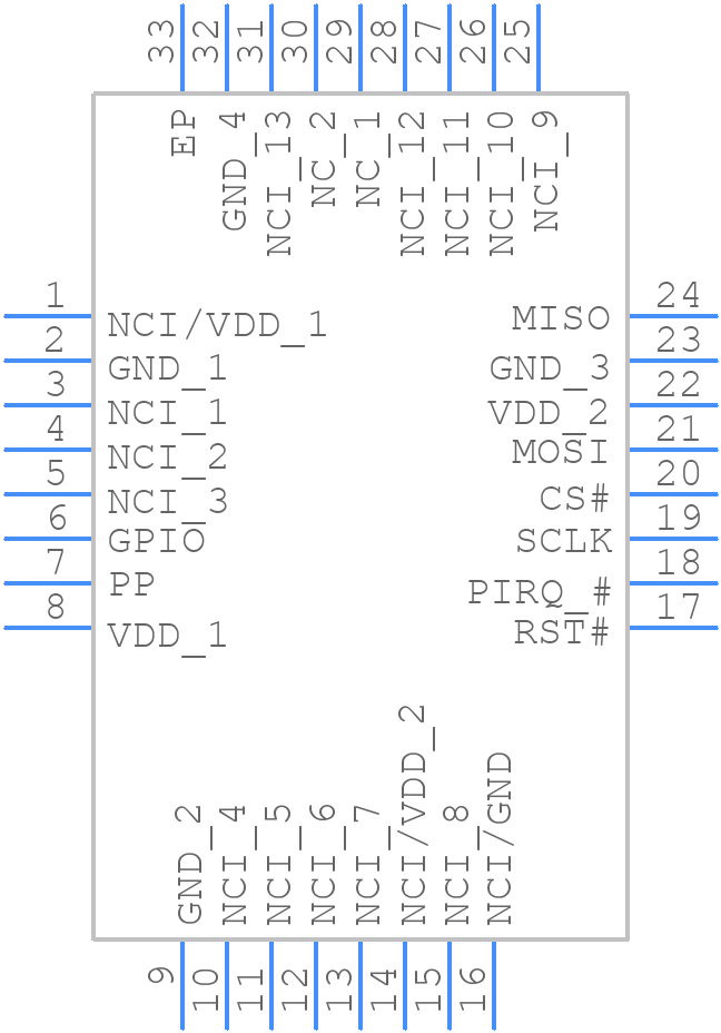 SLB9670XQ20FW760XUMA1 - Infineon - PCB symbol