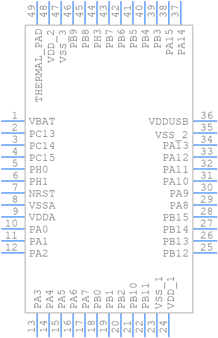 STM32L452CCU6 - STMicroelectronics - PCB symbol