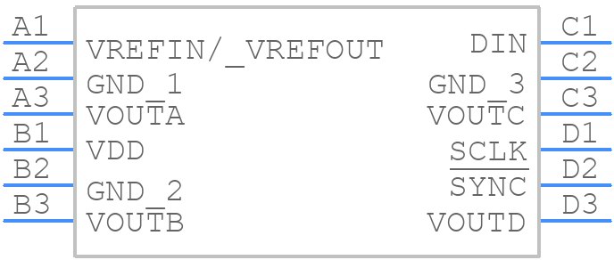 AD5664RBCBZ-3-RL7 - Analog Devices - PCB symbol