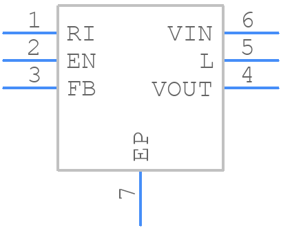 TPS61261DRVR - Texas Instruments - PCB symbol