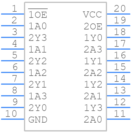 CD74HC241E - Texas Instruments - PCB symbol