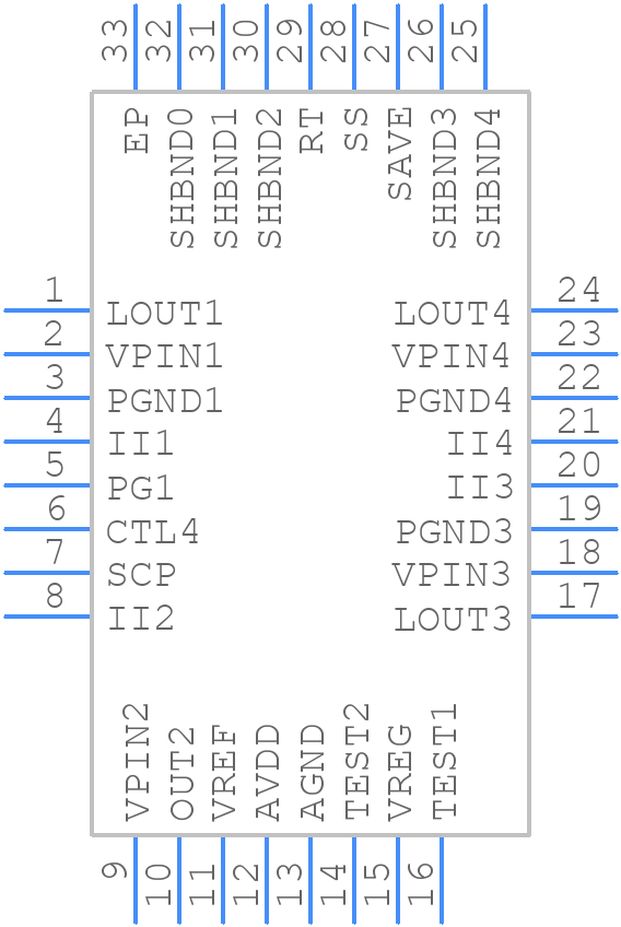 RAA230403GFT#AA0 - Renesas Electronics - PCB symbol